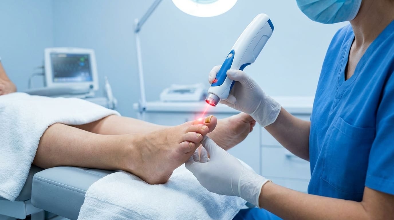 مقبض جهاز ليزر Nd:YAG بطول موجي 1064nm المستخدم في علاج فطريات الأظافر